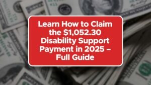 Learn How to Claim the $1,052.30 Disability Support Payment in 2025 – Full Guide